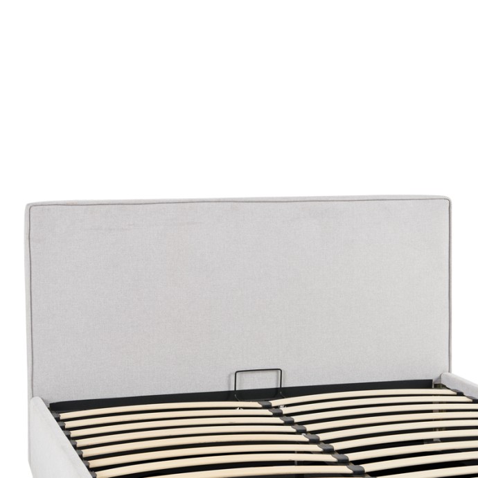 BEDKA ΚΡΕΒΑΤΙ ΔΙΠΛΟ (ΓΙΑ ΣΤΡΩΜΑ 160x200cm) ΥΦΑΣΜΑ ΓΚΡΙ 