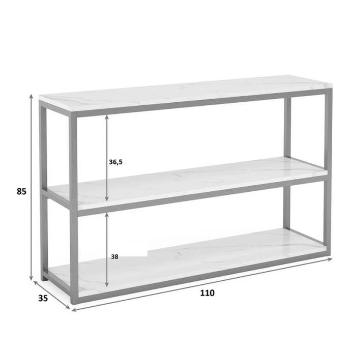 SARMI ΡΑΦΙΕΡΑ ΜΕΤΑΛΛΙΚΗ ΕΠΙΔΑΠΕΔΙΑ 110X35X85ΕΚ ΣΕ ΧΡΥΣΗ-ΛΕΥΚΗ ΑΠΟΧΡΩΣΗ 