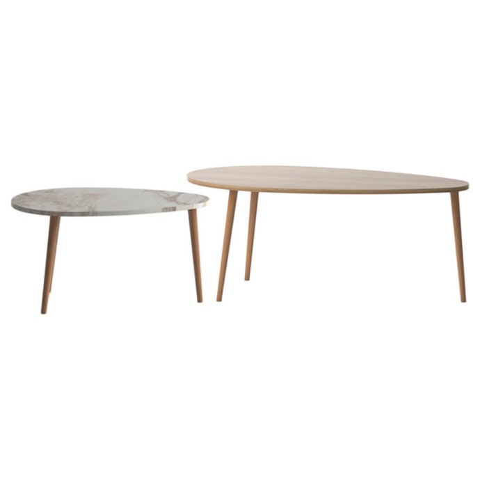 MONTY ΤΡΑΠΕΖΙ ΣΑΛΟΝΙΟΥ 116X46X46ΕΚ OAK-ΜΠΕΖ ΜΑΡΜΑΡΟΥ 