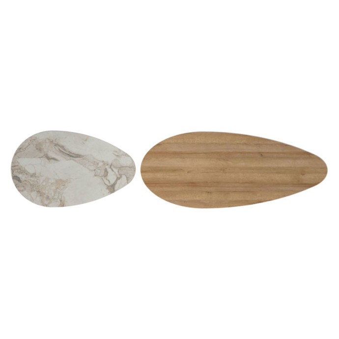 MONTY ΤΡΑΠΕΖΙ ΣΑΛΟΝΙΟΥ 116X46X46ΕΚ OAK-ΜΠΕΖ ΜΑΡΜΑΡΟΥ 