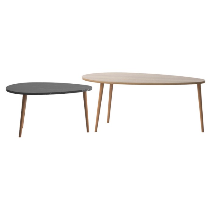 MONTY ΤΡΑΠΕΖΙ ΣΑΛΟΝΙΟΥ 116X46X46ΕΚ OAK-ΜΑΥΡΟ ΜΑΡΜΑΡΟΥ 