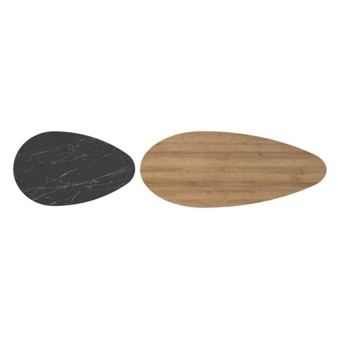 MONTY ΤΡΑΠΕΖΙ ΣΑΛΟΝΙΟΥ 116X46X46ΕΚ OAK-ΜΑΥΡΟ ΜΑΡΜΑΡΟΥ 