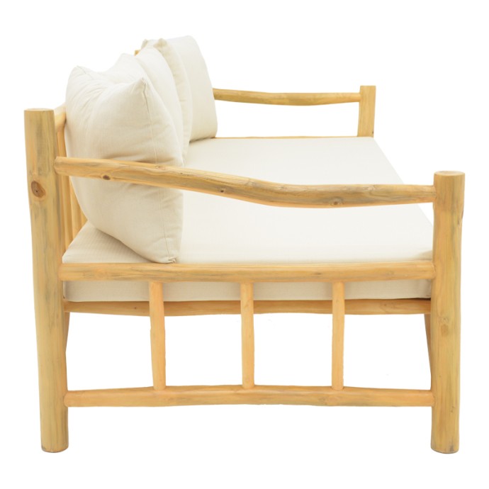 ΚΑΝΑΠΕΣ ROZIANA 210X100X80ΕΚ ΦΥΣΙΚΟ TEAK ΞΥΛΟ 