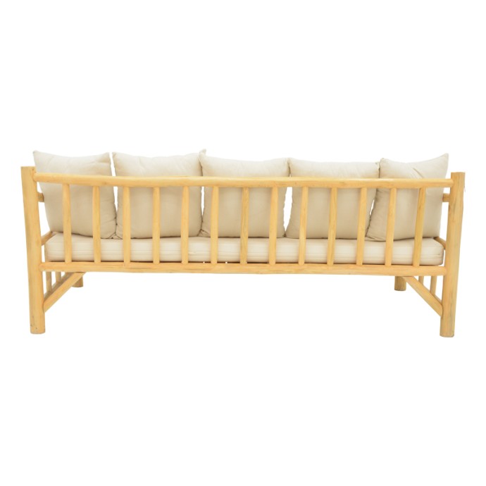 ΚΑΝΑΠΕΣ ROZIANA 210X100X80ΕΚ ΦΥΣΙΚΟ TEAK ΞΥΛΟ 