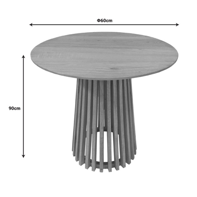 ΤΡΑΠΕΖΙ ΜΠΑΡ KENDA Φ60X90ΕΚ MINDI ΞΥΛΟ ΣΕ ΦΥΣΙΚΗ ΑΠΟΧΡΩΣΗ 