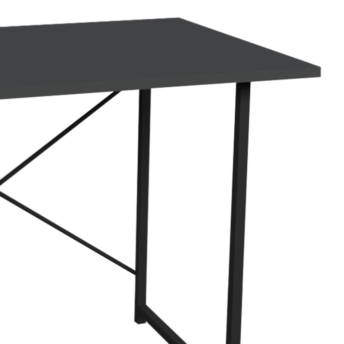 ΓΡΑΦΕΙΟ ΕΡΓΑΣΙΑΣ USTANDO 90x60x72εκ ΑΝΘΡΑΚΙ ΜΕΛΑΜΙΝΗΣ-ΜΑΥΡΟ ΜΕΤΑΛΛΟ 