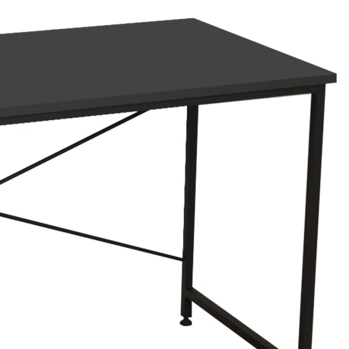 KARVEM ΓΡΑΦΕΙΟ ΕΡΓΑΣΙΑΣ 120x60x73εκ ΑΝΘΡΑΚΙ ΜΕΛΑΜΙΝΗΣ-ΜΑΥΡΟ ΜΕΤΑΛΛΟ
