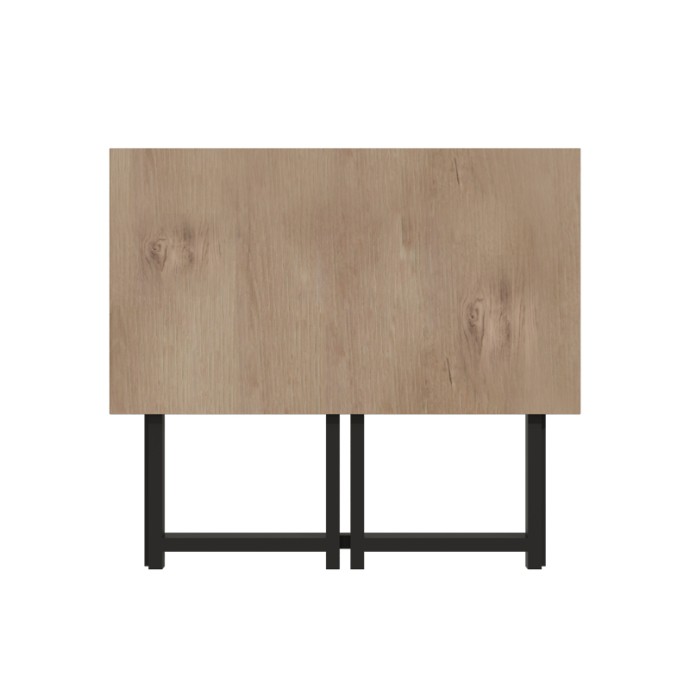 ΓΡΑΦΕΙΟ ΕΡΓΑΣΙΑΣ ΠΤΥΣΣΟΜΕΝΟ THOX 80x50x72εκ OAK ΜΕΛΑΜΙΝΗΣ-ΜΑΥΡΟ ΜΕΤΑΛΛΟ 