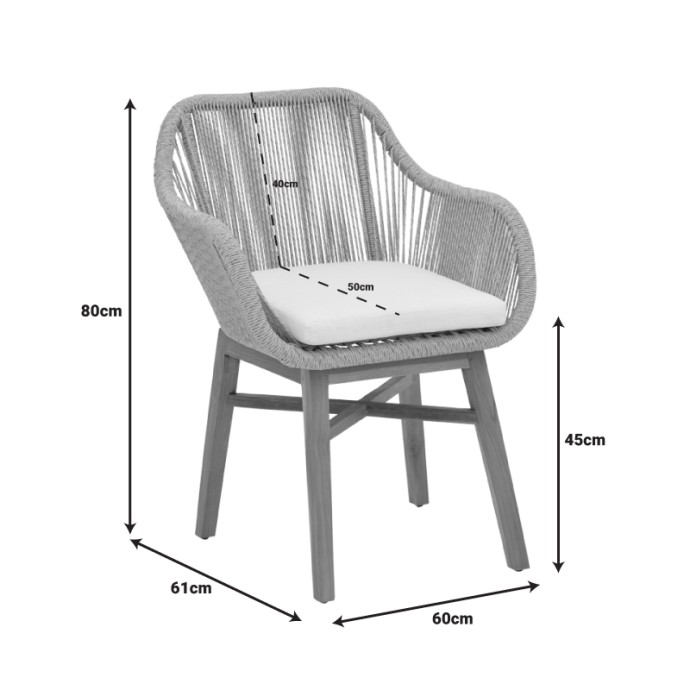 ΠΟΛΥΘΡΟΝΑ KALIE 60X61X80ΕΚ TEAK ΞΥΛΟ ΚΑΙ PE ΣΧΟΙΝΙ ΣΕ ΦΥΣΙΚΗ-ΜΠΕΖ ΑΠΟΧΡΩΣΗ ΜΕ ΜΑΞΙΛΑΡΙ 