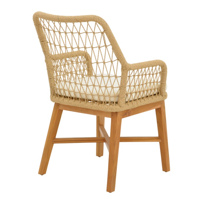 ΠΟΛΥΘΡΟΝΑ ELAIZA 58X60X90ΕΚ TEAK ΞΥΛΟ ΚΑΙ PE ΣΧΟΙΝΙ ΣΕ ΦΥΣΙΚΗ-ΜΠΕΖ ΑΠΟΧΡΩΣΗ ΜΕ ΜΑΞΙΛΑΡΙ 