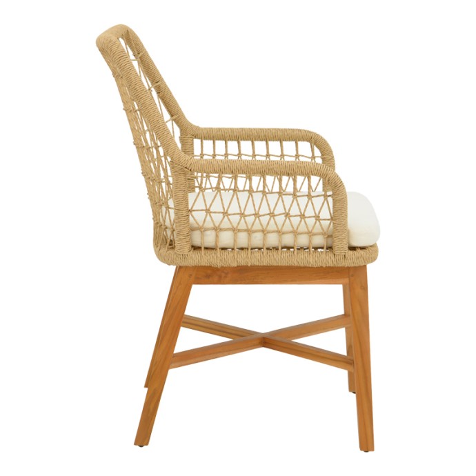 ΠΟΛΥΘΡΟΝΑ ELAIZA 58X60X90ΕΚ TEAK ΞΥΛΟ ΚΑΙ PE ΣΧΟΙΝΙ ΣΕ ΦΥΣΙΚΗ-ΜΠΕΖ ΑΠΟΧΡΩΣΗ ΜΕ ΜΑΞΙΛΑΡΙ 
