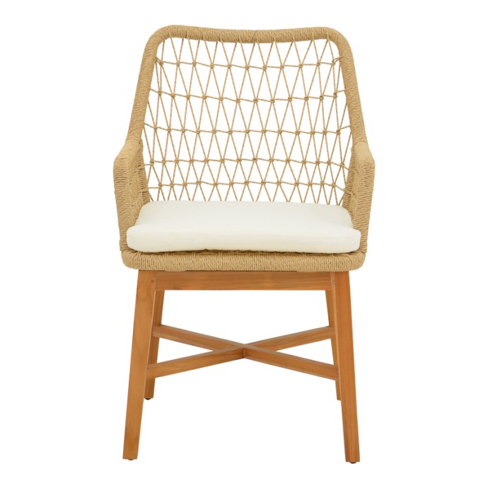 ΠΟΛΥΘΡΟΝΑ ELAIZA 58X60X90ΕΚ TEAK ΞΥΛΟ ΚΑΙ PE ΣΧΟΙΝΙ ΣΕ ΦΥΣΙΚΗ-ΜΠΕΖ ΑΠΟΧΡΩΣΗ ΜΕ ΜΑΞΙΛΑΡΙ 