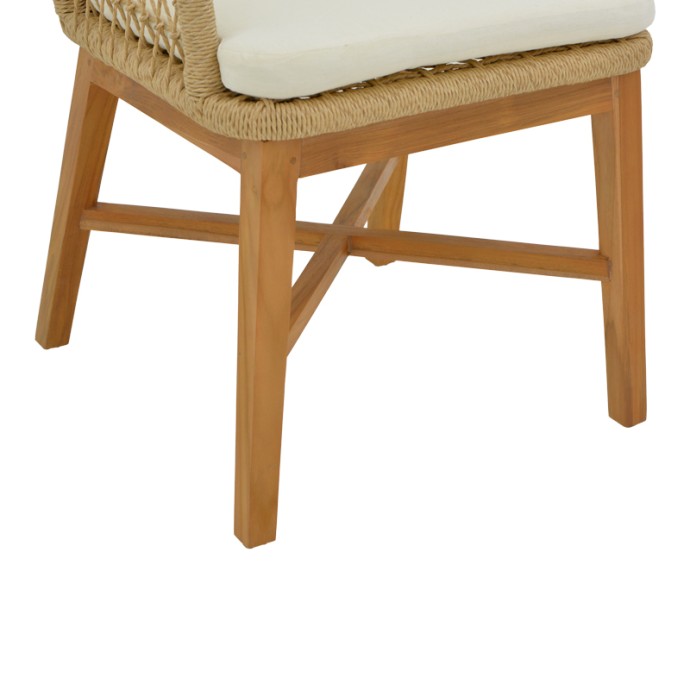 ΠΟΛΥΘΡΟΝΑ ELAIZA 58X60X90ΕΚ TEAK ΞΥΛΟ ΚΑΙ PE ΣΧΟΙΝΙ ΣΕ ΦΥΣΙΚΗ-ΜΠΕΖ ΑΠΟΧΡΩΣΗ ΜΕ ΜΑΞΙΛΑΡΙ 