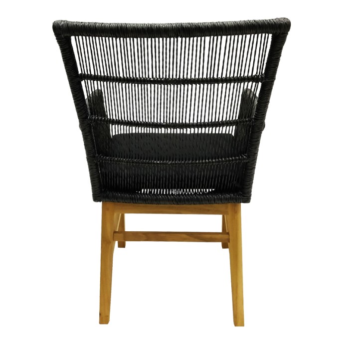 ΠΟΛΥΘΡΟΝΑ INCA 60X61X90ΕΚ TEAK ΞΥΛΟ ΚΑΙ ΣΥΝΘΕΤΙΚΟ ΣΧΟΙΝΙ ΣΕ ΦΥΣΙΚΗ-ΜΑΥΡΗ ΑΠΟΧΡΩΣΗ ΜΕ ΜΑΞΙΛΑΡΙ 