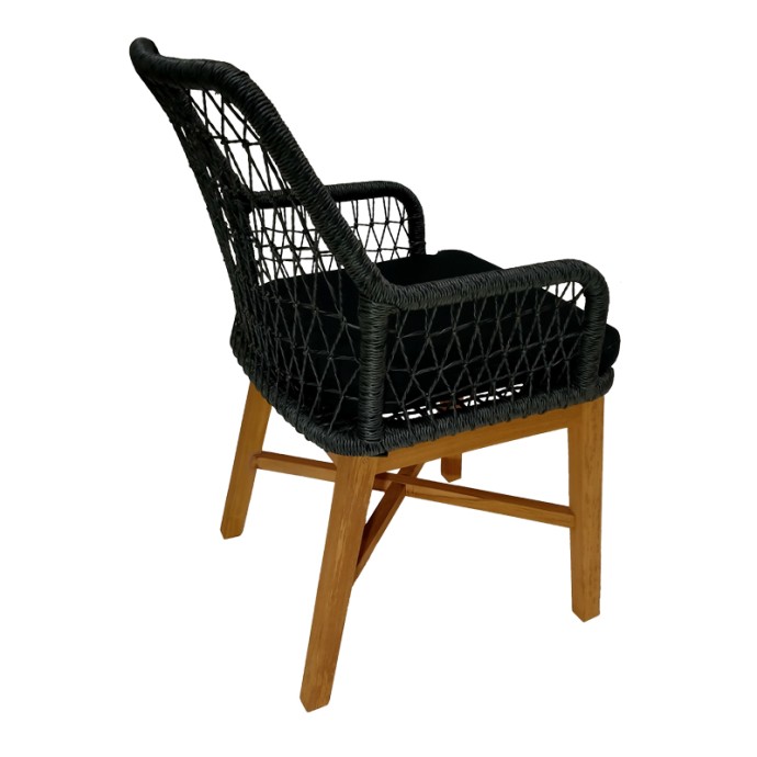 ΠΟΛΥΘΡΟΝΑ ELAIZA 58X60X90ΕΚ TEAK ΞΥΛΟ ΚΑΙ ΣΥΝΘΕΤΙΚΟ ΣΧΟΙΝΙ ΣΕ ΦΥΣΙΚΗ-ΜΑΥΡΗ ΑΠΟΧΡΩΣΗ ΜΕ ΜΑΞΙΛΑΡΙ 