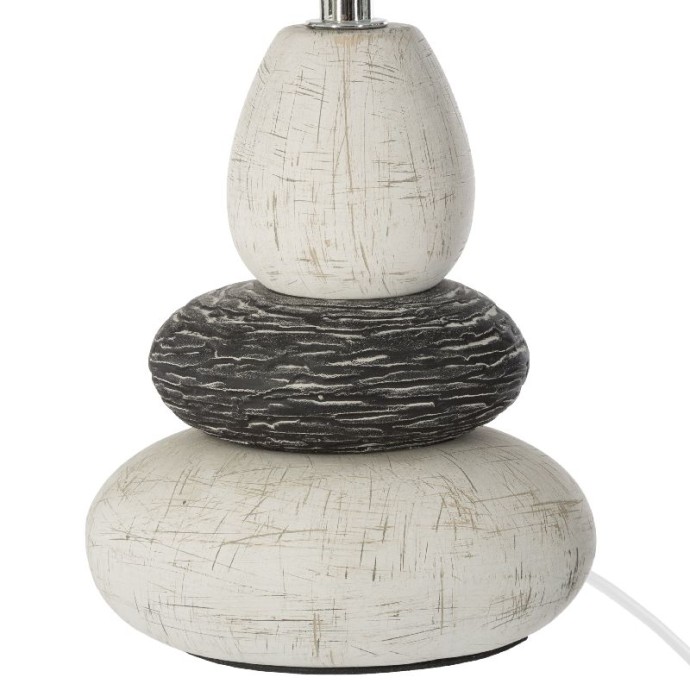 ΕΠΙΤΡΑΠΕΖΙΟ ΦΩΤΙΣΤΙΚΟ ROCKGEM Ε27 IVORY-ΑΝΘΡΑΚΙ Φ18X33ΕΚ
