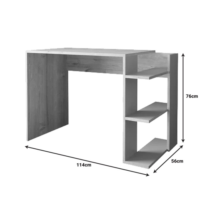 TOSKA ΓΡΑΦΕΙΟ ΕΡΓΑΣΙΑΣ 114X56X76ΕΚ OAK- SANDSTONE ΑΠΟΧΡΩΣΗ 