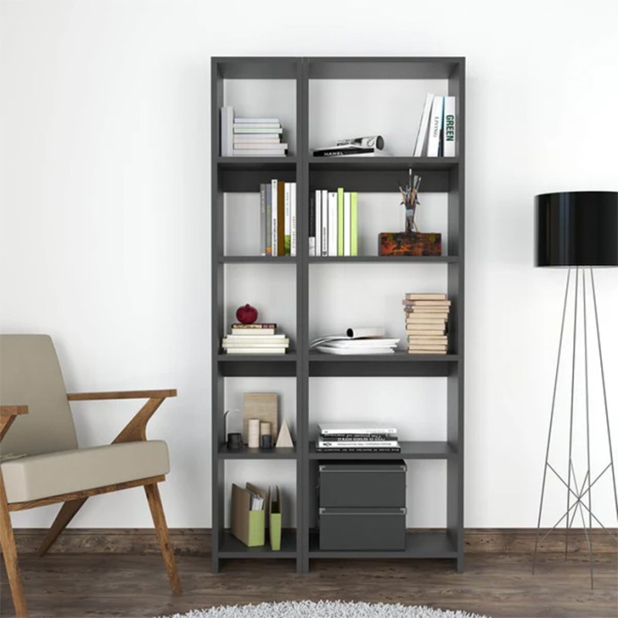 ΒΙΒΛΙΟΘΗΚΗ ALKATHI 77X22X160ΕΚ ΑΝΘΡΑΚΙ ΑΠΟΧΡΩΣΗ 