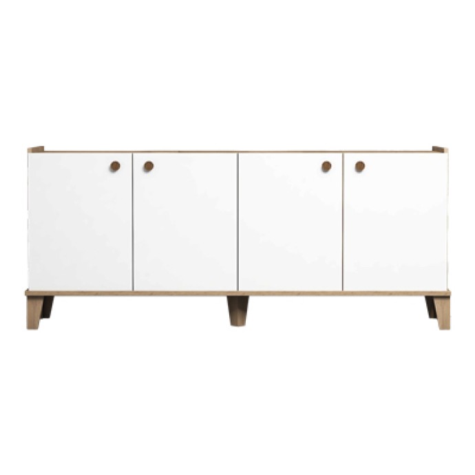 ΜΠΟΥΦΕΣ LETHAK 180X41X78ΕΚ ΣΕ OAK-ΛΕΥΚΗ ΑΠΟΧΡΩΣΗ 