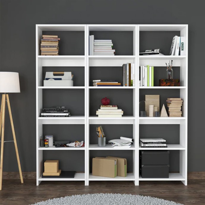 ΒΙΒΛΙΟΘΗΚΗ RABUKU 146X22X123ΕΚ ΣΕ ΛΕΥΚΗ ΑΠΟΧΡΩΣΗ 