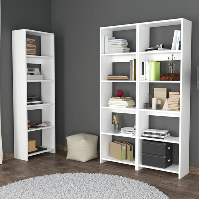 ΒΙΒΛΙΟΘΗΚΗ RABUKU 146X22X123ΕΚ ΣΕ ΛΕΥΚΗ ΑΠΟΧΡΩΣΗ 