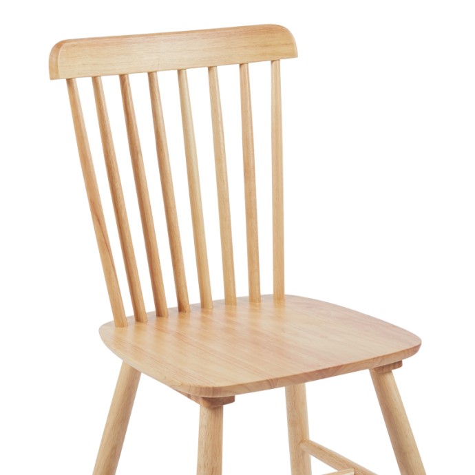 ΚΑΡΕΚΛΑ MELIA 45X51X87ΕΚ RUBBERWOOD ΣΕ ΦΥΣΙΚΗ ΑΠΟΧΡΩΣΗ 