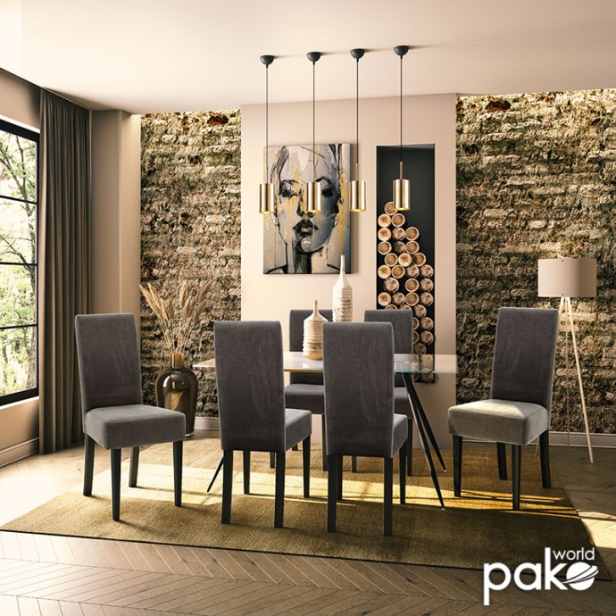 DITTA ΚΑΡΕΚΛΑ 45x58xY96cm ΑΝΘΡΑΚΙ ΥΦΑΣΜΑ - ΠΟΔΙΑ ΞΥΛΟ ΜΑΣΙΦ WENGE