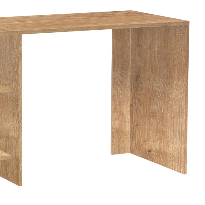 KELY ΓΡΑΦΕΙΟ ΜΕ ΡΑΦΙΕΡΑ 113X55X74ΕΚ ΣΕ ΦΥΣΙΚΗ-ΛΕΥΚΗ ΑΠΟΧΡΩΣΗ 