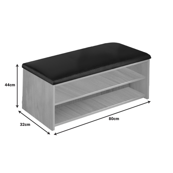 ΠΑΠΟΥΤΣΟΘΗΚΗ-ΣΚΑΜΠΟ KIANA 80X32X44ΕΚ 6 ΖΕΥΓΩΝ ΜΕ ΜΑΞΙΛΑΡΙ ΣΕ ΦΥΣΙΚΗ ΑΠΟΧΡΩΣΗ 