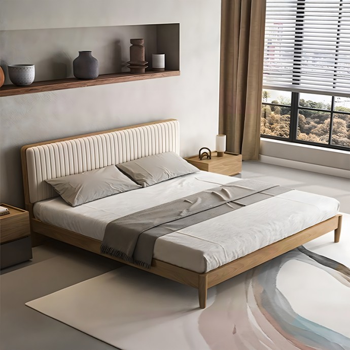 ΚΡΕΒΑΤΙ AKVA  ΔΙΠΛΟ MDF ΣΕ ΦΥΣΙΚΗ ΑΠΟΧΡΩΣΗ 150X200ΕΚ