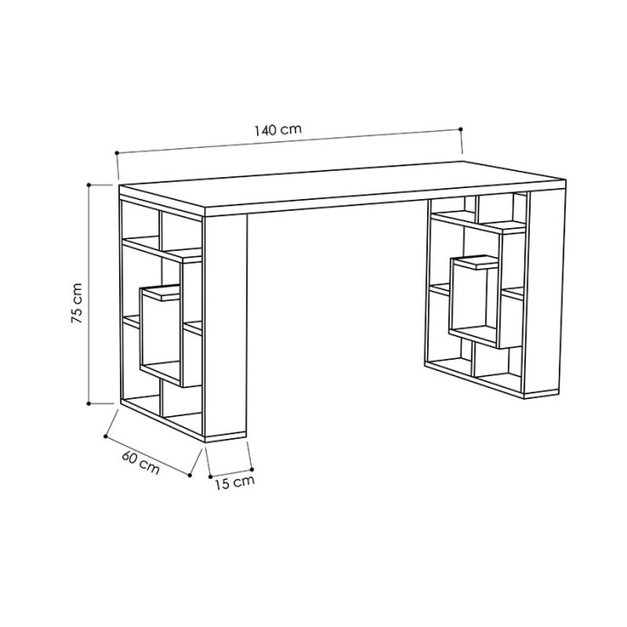 ΓΡΑΦΕΙΟ LABIRENT 140x60x75 ΛΕΥΚΟ 