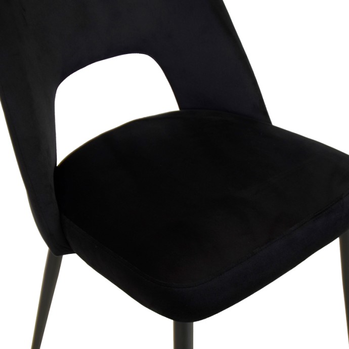 ΚΑΡΕΚΛΑ MURDE 48.5X61X89ΕΚ ΜΑΥΡΟ ΒΕΛΟΥΔΟ ΥΦΑΣΜΑ ΚΑΙ ΜΕΤΑΛΛΙΚΑ ΠΟΔΙΑ ΣΕ ΜΑΥΡΗ ΑΠΟΧΡΩΣΗ 