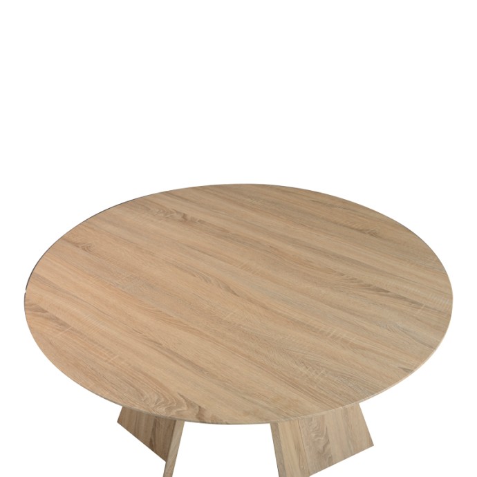 ΤΡΑΠΕΖΙ BIBBLE Φ120X76ΕΚ MDF ΣΕ ΦΥΣΙΚΗ ΑΠΟΧΡΩΣΗ 
