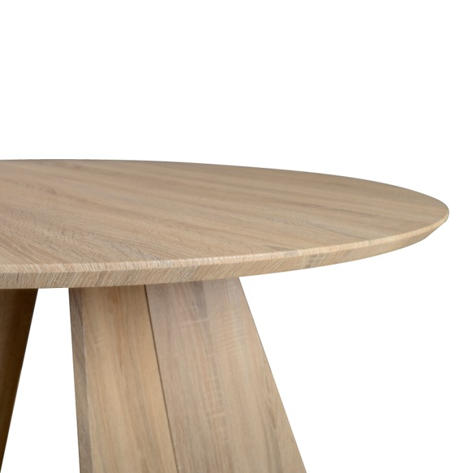 ΤΡΑΠΕΖΙ BIBBLE Φ120X76ΕΚ MDF ΣΕ ΦΥΣΙΚΗ ΑΠΟΧΡΩΣΗ 