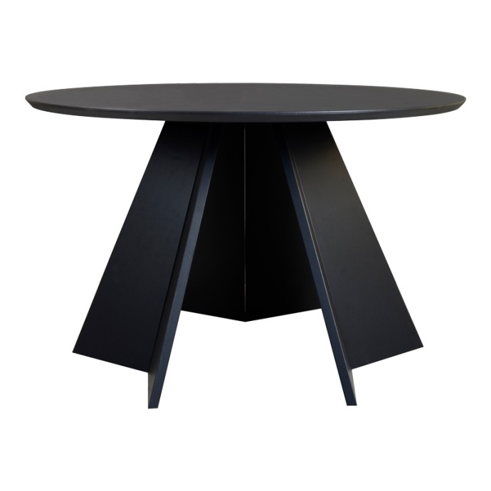 ΤΡΑΠΕΖΙ BIBBLE Φ120X76ΕΚ MDF ΣΕ ΜΑΥΡΗ ΑΠΟΧΡΩΣΗ 