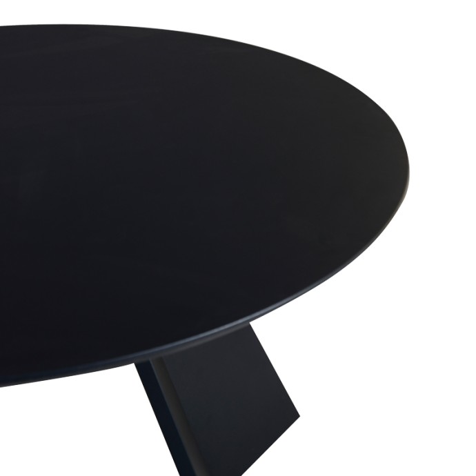 ΤΡΑΠΕΖΙ BIBBLE Φ120X76ΕΚ MDF ΣΕ ΜΑΥΡΗ ΑΠΟΧΡΩΣΗ 