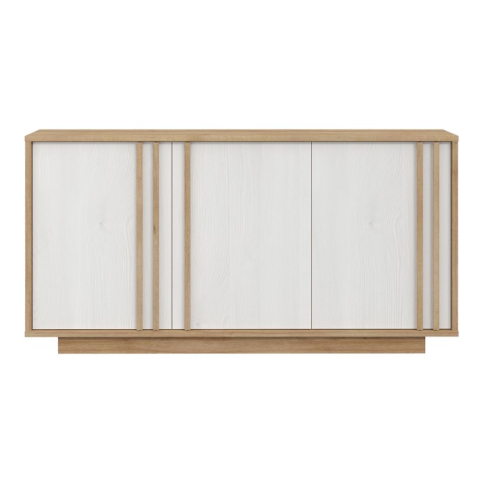 ΜΠΟΥΦΕΣ CHESTO 169.2X42X87ΕΚ ΜΕΛΑΜΙΝΗ ΣΕ ΛΕΥΚΗ ΚΑΙ OAK ΑΠΟΧΡΩΣΗ 