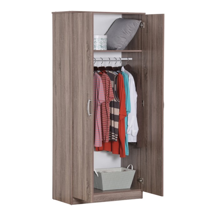 ZELIA ΝΤΟΥΛΑΠΑ ΡΟΥΧΩΝ ΔΙΦΥΛΛΗ 79X42X180ΕΚ SONOMA-OAK 