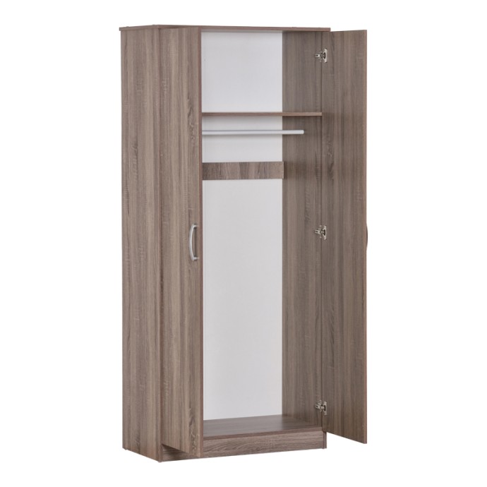 ZELIA ΝΤΟΥΛΑΠΑ ΡΟΥΧΩΝ ΔΙΦΥΛΛΗ 79X42X180ΕΚ SONOMA-OAK 