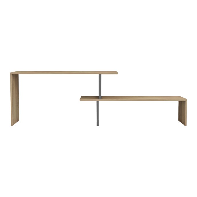 LILANT ΕΠΙΠΛΟ ΤΗΛΕΟΡΑΣΗΣ 110-160X30X45ΕΚ ΜΕΛΑΜΙΝΗ SONOMA|ΜΕΤΑΛΛΟ ΜΑΥΡΟ 
