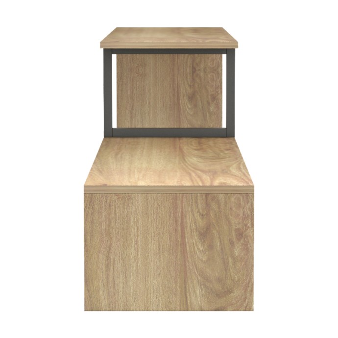 LILANT ΕΠΙΠΛΟ ΤΗΛΕΟΡΑΣΗΣ 110-160X30X45ΕΚ ΜΕΛΑΜΙΝΗ SONOMA|ΜΕΤΑΛΛΟ ΜΑΥΡΟ 
