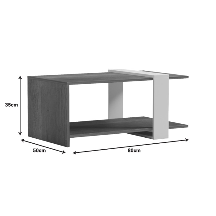 MASASI ΤΡΑΠΕΖΙ ΣΑΛΟΝΙΟΥ 80X50X35ΕΚ SONOMA-ΓΚΡΙ CEMENT