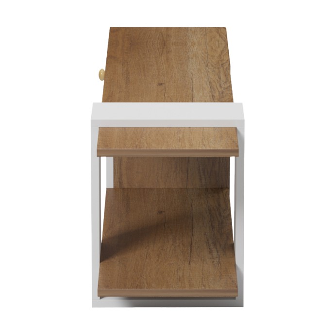 STANDI ΕΠΙΠΛΟ ΤΗΛΕΟΡΑΣΗΣ 120X25X36.8ΕΚ ΜΕΛΑΜΙΝΗ ΦΥΣΙΚΟ-ΛΕΥΚΟ