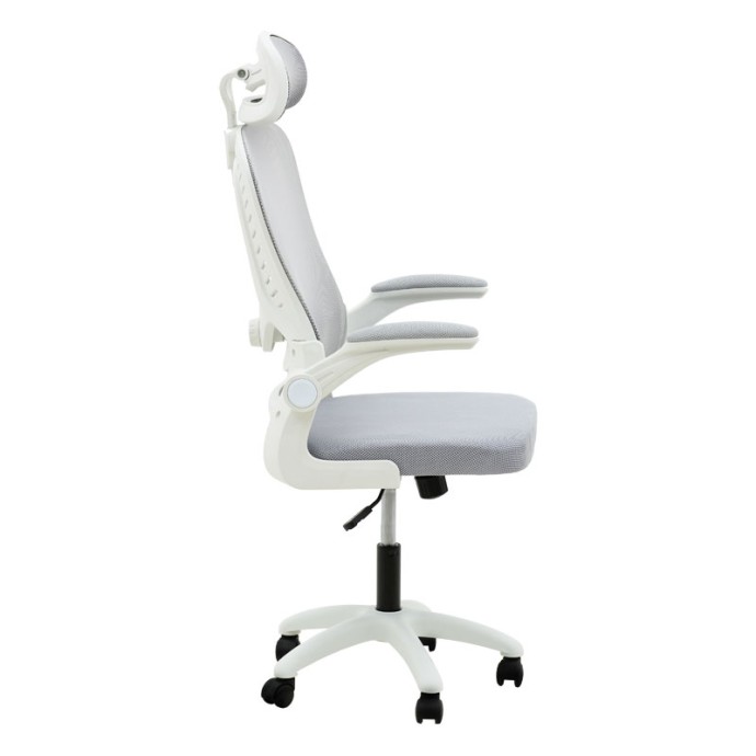 ΚΑΡΕΚΛΑ ΓΡΑΦΕΙΟΥ ΔΙΕΥΘΥΝΤΗ DELILAH 62x61x120cm MESH ΑΝΟΙΧΤΟ ΓΚΡΙ