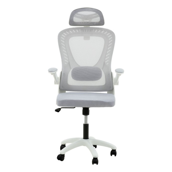 ΚΑΡΕΚΛΑ ΓΡΑΦΕΙΟΥ ΔΙΕΥΘΥΝΤΗ DELILAH 62x61x120cm MESH ΑΝΟΙΧΤΟ ΓΚΡΙ