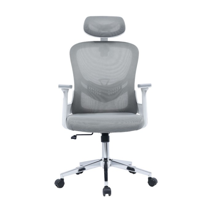 ΚΑΡΕΚΛΑ ΓΡΑΦΕΙΟΥ ΔΙΕΥΘΥΝΤΗ IGNATIUS 62x63x120cm MESH ΑΝΟΙΧΤΟ ΓΚΡΙ