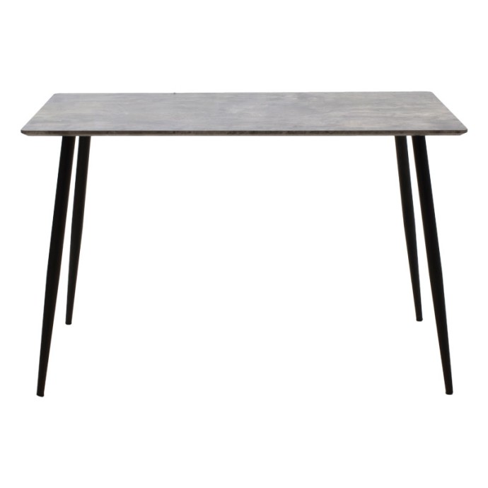 ΤΡΑΠΕΖΙ CUBA MDF ΓΚΡΙ CEMENT-ΜΑΥΡΟ 120X80X76ΕΚ
