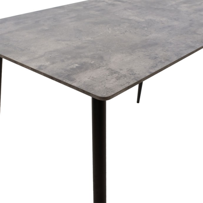 ΤΡΑΠΕΖΙ CUBA MDF ΓΚΡΙ CEMENT-ΜΑΥΡΟ 120X80X76ΕΚ
