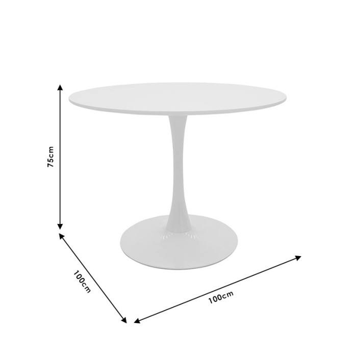 ΤΡΑΠΕΖΙ BALOU MDF ΑΝΘΡΑΚΙ ΜΑΤ Φ100X75ΕΚ