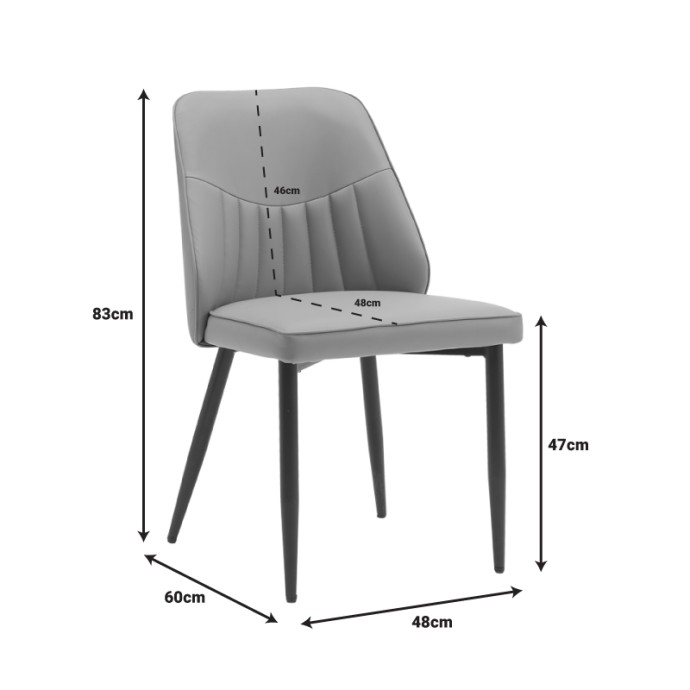 ΚΑΡΕΚΛΑ ONYER ΚΑΦΕ-ΓΚΡΙ PU ΜΕ ΠΟΔΙ ΜΑΥΡΟ ΜΕΤΑΛΛΟ 48X60X83ΕΚ